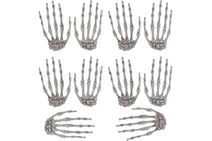 XONOR Halloween Skelett Hände realistische Plastik gefälschte menschliche Hände für Halloween Party Dekoration (5 Paare)