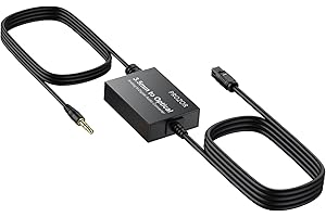 PROZOR Analog to Digital Audio Converter - 3.5mm to Optical Converter Cable Analogue 3.5mm Signals Into Toslink SPDIF Optical Digital Signals (No Support for Optical to 3.5mm)