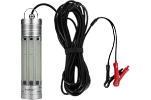 LOQATIDIS Luci da Pesca Subacquee, 30W 80W 150W 300W Premiun Lampada LED Sommergibile per Esche per Pesci in Lega di Alluminio, 3500lm 9600lm 20900lm 36000 Lumen Luce per Esca Super Luminosa