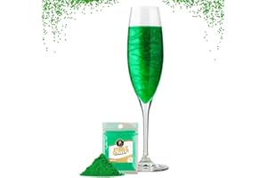 CAPPSTAN UK Twinkle my Drink® ST Patrick's Green Edible Glitter for Drinks, Cocktails & Cakes | Perfect for ST Particks Party Drink Accessories | ST Patricks Day Decorations | Drink Shimmer | 5g 25 Servings