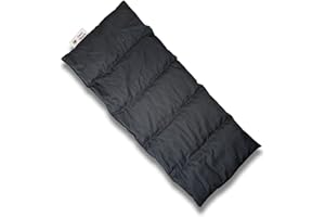 Franzis Nähstube 50x20cm Dinkelkissen Schwarz in 100% Baumwolle I Körnerkissen Dinkel 50x20 für Mikrowelle I Wärmekissen, Dinkelkernkissen, Nackenwärmekissen