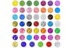 CASMIGC 48PCS Boxen Glitzer Für Gesicht Körper Glitzer, Festival Glitzer Gesicht, Festival MaKe Up, Glitzer Tattoo Glitzer, Halloween Schminke Make-up Glitzer Haare, Körperglitzer Festival Zubehör Glitter