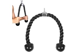 HIUOUIH Corde Triceps Musculation Nylon Tricep Rope Corde Fitness Musculation avec Poignée Attachement de Câble de Corde pour Gym ou Maison