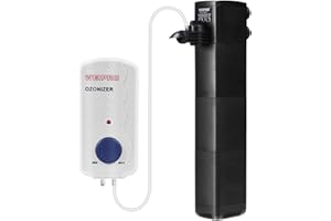 WEIPRO Filtro per acquari e gruppo elettrogeno di ozono da 50 mg/h, filtro per acquario da 10 W con filtrazione a 3 strati, pulisce acqua, TCE-900C