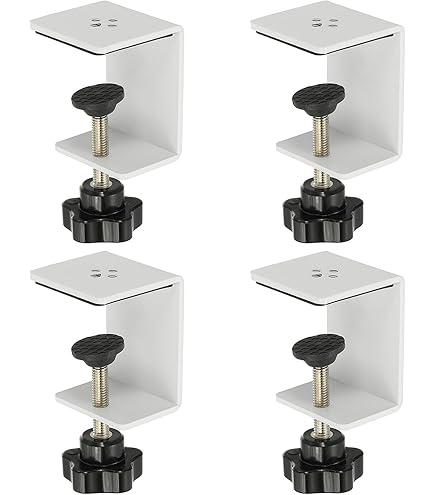 Jhanw 7,6 cm C-Klemme mit vier kleinen Löchern auf der Rückseite, 2 Stück, verstellbare Schreibtisch-C-Klemmen für Bereich 0,9 cm ~ 8,6 cm, vielseitige Klemme für Bremse, Teilemontage, Befestigung