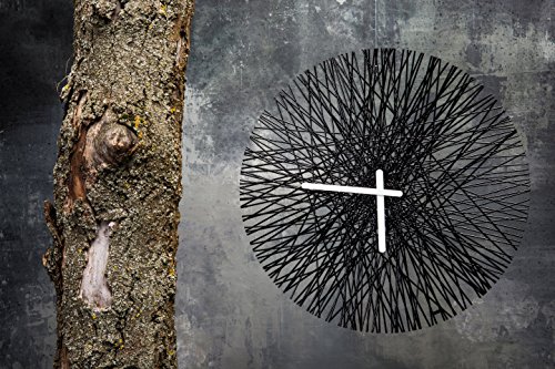 koziol Wanduhr Silk, Kunststoff, solid schwarz, 3,5 x 44,8 x 44,8 cm - 3