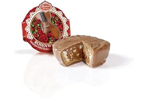‎REBER Reber Rosenwalzer-Törtchen, Alpenmilch-Schokolade, Haselnuss-Nougat, Waffel, Tolles Geschenk, 1 x 30 g