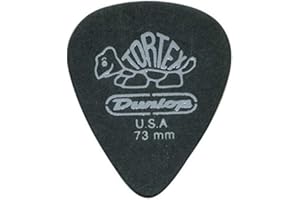 JIM DUNLOP Dunlop 488 TORTEX PITCH BLACK Standard Picks (12-Pack) 0.73 mm