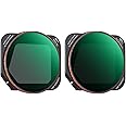 K&F Concept Variable ND2-32 + Black Diffusion 1/4 & ND2-32 Filter Kit Compatible with DJI Mavic 3 Classic, Fader Black diffusion Neutral Density