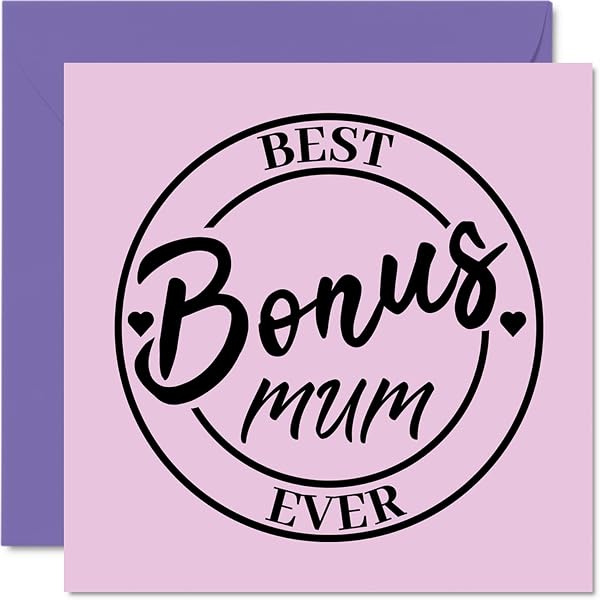 HULALA Schlüsselanhänger "Bonus Mum" – Geschenk Für Stiefmutter Aus Edelstahl, 3x3 Cm