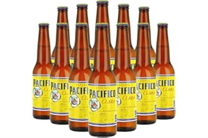 BEER HUNTER Pacifico Clara Premium Mexican Lager 355ml Bottles (12 Pack) - 4.5% ABV - World Beer Gifts for Men and Women, Beers and Lagers Offers, Craft Beer Gift Set, Mens Birthday Gifts for Him for Her
