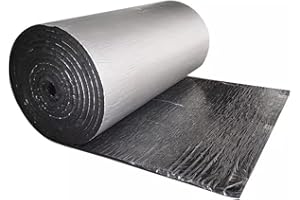 AITAF 5mm Isolant Thermique Auto-adhésif Rouleau Réfléchissant en Mousse D'aluminium pour Sols, Toits, Portes De Garage Et Camping-Cars Couche D’Isolation en Caoutchouc Autocollant (Size : 1mx5m)