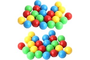 Luckious Brand 48 PCS Replacement Marbles Balls for Hungry Hungry Hippos - Solid Color Marbles to Refresh Your Game for Endless Fun