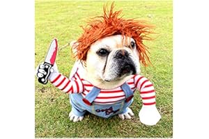 DELIFUR Perro Horrible Disfraz Mascota Ropa de Halloween Gato Play Traje de Fiesta Disfraz de Perro Divertido per Peque a Grandes(XL)