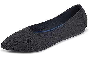 Frank Mully Frauen Spitze Zehe Ballett flach Strickkleid Schuhe Low Wedge Flache Schuhe Komfort Slip On Flats Schuhe für Frau Klassische Schuhe