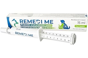 REMEDIME Remedi Me Probiotische und präbiotische Paste zur Beruhigung der Darmschleimhaut und zur Festigung des Kots – für Hunde und Katzen (15 ml)