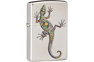 Zippo - Mechero náutico, Ancla con Cuerda, Dorado, Acabado de latón Pulido, Grabado con Imagen a Color, Recargable, Resistente al Viento, Caja de Regalo, Fabricado en Estados Unidos