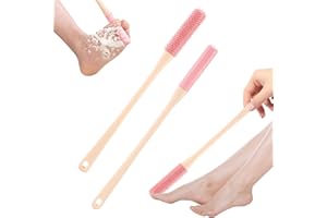 WILLIYATT 2 pièces Brosse pour Pieds de Douche,Brosse De Nettoyage Des Espaces Entre Les Orteils En Silicone,Brosse à pied avec long manche Pour personnes âgées femmes enceintes et d'autres