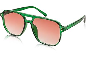 FEISEDY Retro Occhiali da Sole Quadrati Donna Uomo Anni '70 Occhiali Vintage Moda Classici con Doppio Ponte Protezione UV400 B2835