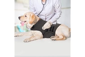 KELIVOL Anxiety Coat for Dog, Anxiety Relief Jacket, Calming Light Weight Wrap Vest, Used to Keep Comfort for Dogs afraid of Fireworks/Thunder Storm. (L,Dark Grey)