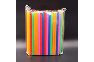 SHINEHUA 100 Stück Trinkhalm, Plastik Strohhalme Bunte Mehrfarbig Trinkhalme Plastiktrinkhalme Flexible Kunststoff Trinkhalme für Party/Bar/Getränke wiederver wendbar