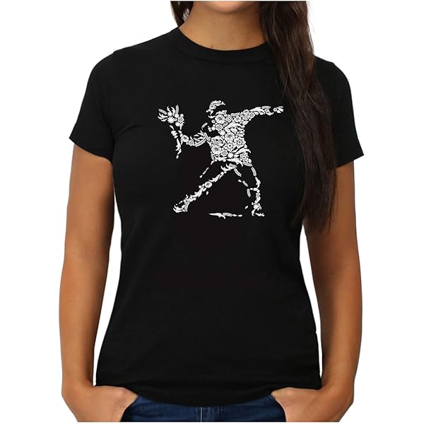 OM3® T-shirt Love Stencil Banksy R-Love-UTION Urban Street Art Révolution - Taille S à 5XL - Pour homme, Blanc (#1404), XL