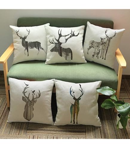 Nunubee Polyester shabby Chic Copricuscini e Federe Cuscini