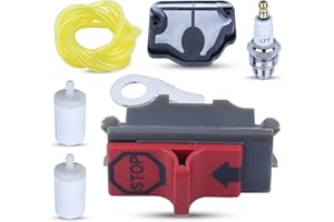 Atunee Manguera de Filtro de Combustible de Aire para Husqvarna 36 41 136 136LE 137 137E 141 142 242 246 254 257 261 Motosierra con Bujía de Repuesto 503717901 530029811