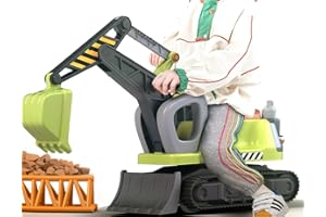 BRIGAMO Escavatore di alta qualità da sedersi, giocattolo ideale per escavatori a partire dai 3 anni