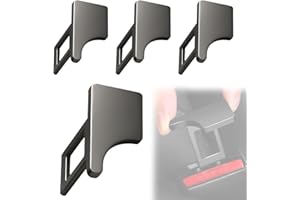 CIYIN Clip per Cinture di Sicurezza, 4 Pezzi Clips Cintura Sicurezza Auto in Lega di Zinco,Fibbia Cintura Sicurezza Auto, Gancio Cintura Sicurezza Auto, Accessori Auto per Veicoli, Berline, SUV(Nero)
