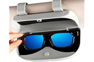 Pewell Étui à Lunettes de Soleil pour Pare-Soleil de Voiture | Boîte de Rangement pour Porte-Lunettes de Soleil pour visière Automatique,Organisateur de Support de Lunettes de visière pour Voiture
