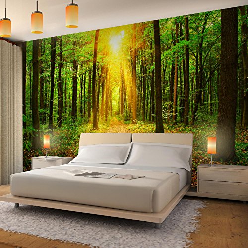 Fototapete Wald 352 x 250 cm – Vliestapete – Wandtapete – Vlies Phototapete – Wand – Wandbilder XXL – !!! 100% MADE IN GERMANY !!! Runa Tapete 9120011a - 3