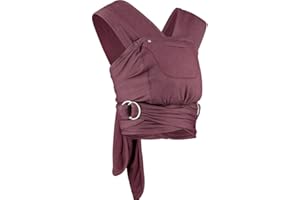 Close Caboo - Organic Cotton Adjustable Baby Carrier in Burgundy - Sustainable & Soft for Infants and Toddlers - One Size