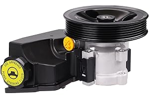 WMPHE Power Steering Pump with Pulley & Reservoir Compatible with Jeep Wrangler TJ L6 4.0L 1997 1998 1999 2000 2001 2002 2003, Cherokee L6 4.0L 1996 to 2001, Replacement for 20-38771