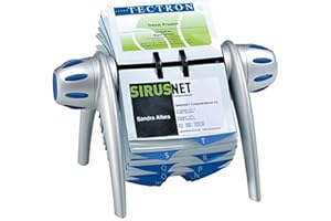 ‎DURABLE Durable 241723 Visifix Flip Rotary File with 200 Pockets for 400 Business Cards - Silver