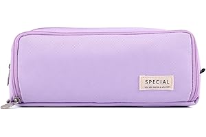 MAMUNU Pencil Case Large Capacity, Pencil Pouch with 3 Compartment Stationery Storage Pen Bag for School Office Pencil Bag Cosmetic Makeup Bag for Adults