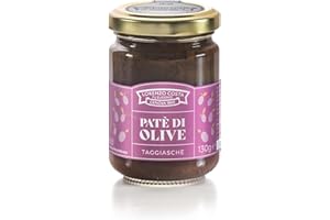 LORENZO COSTA FU EUGENIO Patè olive taggiasche | Patè di Olive nere | Patè di olive taggiasche della Riviera Ligure | Vasetto 130gr (1 Pezzo)