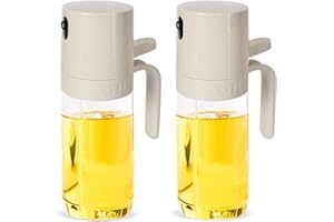 DEARBAG 2 spruzzatori per olio da cucina, 250 ml, olio d'oliva, spray per olio d'oliva, spray per olio, aceto, spruzzatore per cucina, vetro borosilicato, flacone spray per cucina, insalata, cottura e