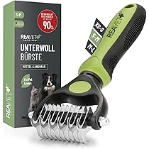 ReaVET 2-in-1 Fellkamm Für Hunde & Katzen - Doppelkamm Gegen Verfilzungen