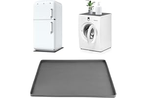 PEUTIER Mini-Kühlschrank-Silikonmatte, 60x60cm Waschbare Tropfschale Aus Silikon für Mini-Kühlschränke Erhöhtes Randdesign Kühlschrankmatten Leicht Reinigen Schutzpolster Kühlschrank Waschmaschine