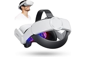 Hevanto Aktualisierte Head Strap für Quest 2, Verstellbarer Elite Strap für Quest 2, leichtes und bequemes Zubehör für Gaming und Fitness in Meta VR