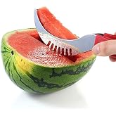 MOMISY Watermelon Slicer Kitchen Gadgets Stainless Steel Fruit Cutter Melons Knife Fast Watermelon Slicer Cutting Tools (Red)