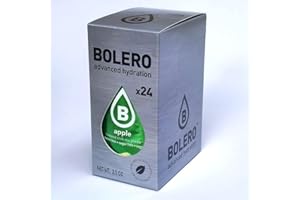 Bolero Napój 24 torebki 3 g g g Sticks Owoce Przygotowane Rozpuszczalny Proszek Dla Świeży Napój Wody Produktu, 72 gramów słodzony stewią (jabłko)