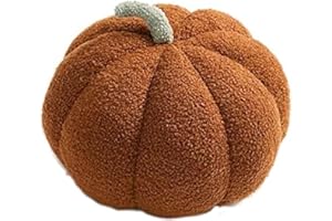 SZETOSY Cuscino decorativo a forma di zucca, per divano, decorazione per la casa, fotografia Kingdergarden, Halloween, 28 cm, marrone