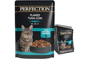 HiLife Perfection - Wet Cat Food - Flaked Tuna Loin in Jelly - Natural Ingredients Grain Free, 18 Pouches x 70g