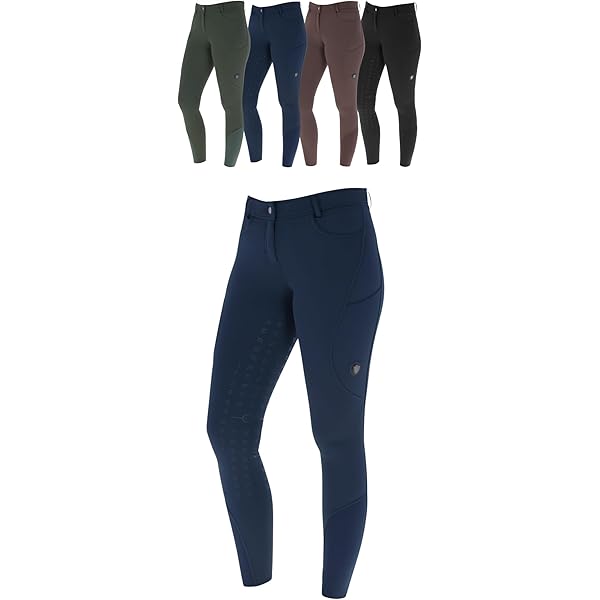 Covalliero Damen Reitleggings - Mit Silikon-Besatz Und Handytaschen