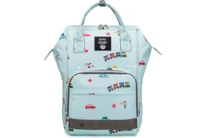 SONARIN Alta Capacidad Multifuncional Mochila de Pañales para Bebé,Bolsa de Pañales Impermeable Bolso Cambiador Bolsa de Viaje para Pañales Portátil con Ganchos Carrito Bebé