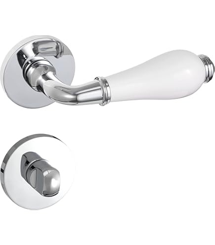 Ensemble De Poignées Antiques Avec Cylindre Profilé| Portes D'entrées |laiton Foncé Classique Et Patiné