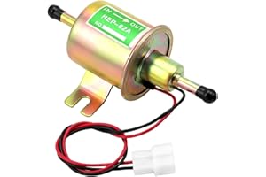 QWORK® Pompe à carburant en laiton 12 V, pompe essence electrique, modèle HEP-02A, pour essence et diesel