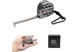 HENGBIRD Retractable Tape Measure, Hollow Stainless Steel Tape Measure, High Precision Retractable Hollow Tape Measure, Nickel Plated Stainless Steel Tape Measure for Industrial and Home Use (3m x 16mm)